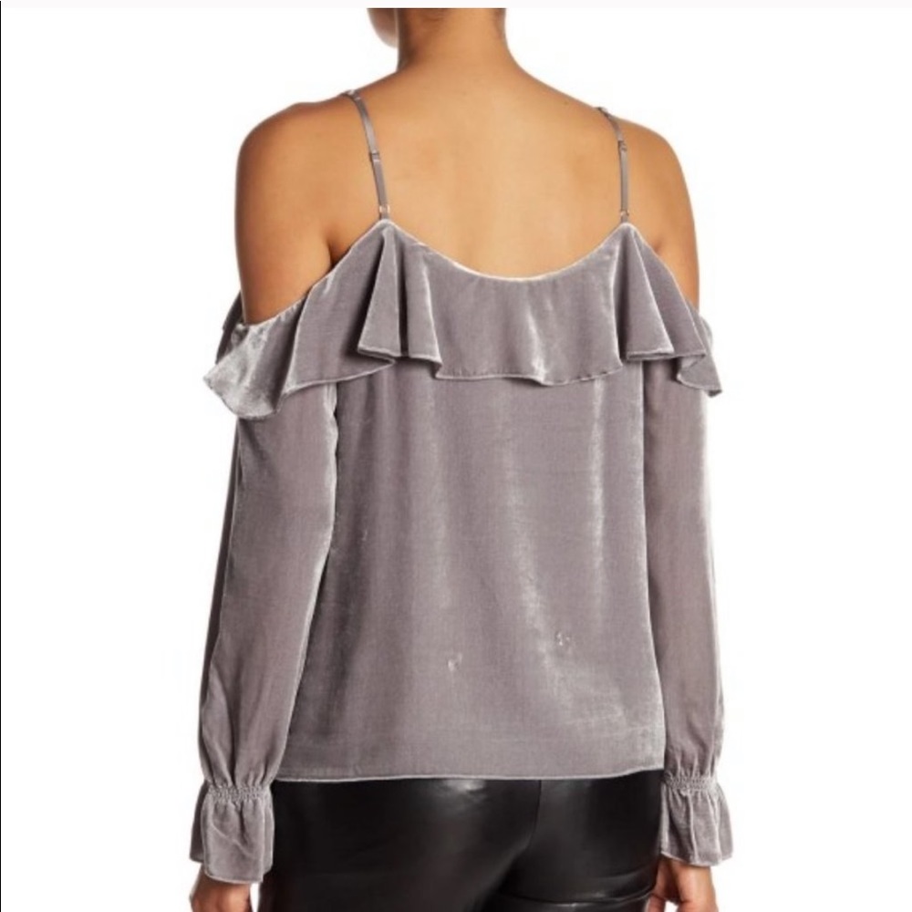Joie Alyse velvet cold shoulder top - Picture 7 of 7